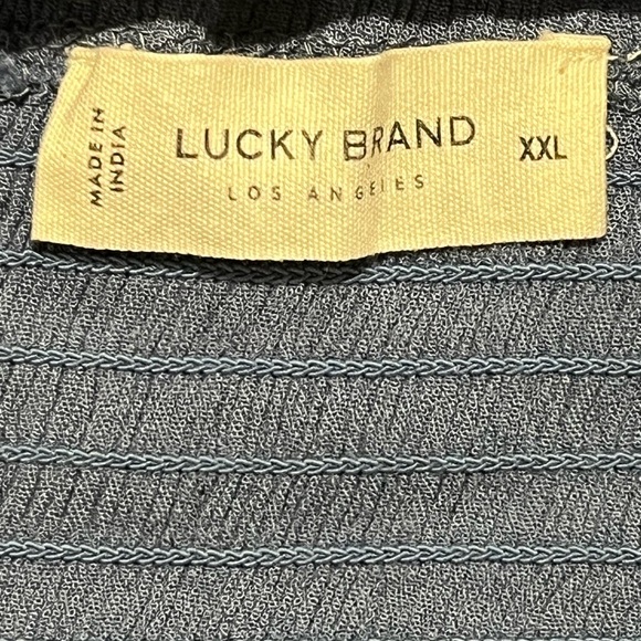 Lucky Brand Navy and White Crochet Crop halter top size XXL - Picture 5 of 9